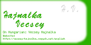 hajnalka vecsey business card